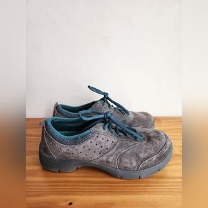 Dansko Elaine Suede Lace Up Sneakers EUR 38 US Womens Sizes 7.5-8 Gray Blue